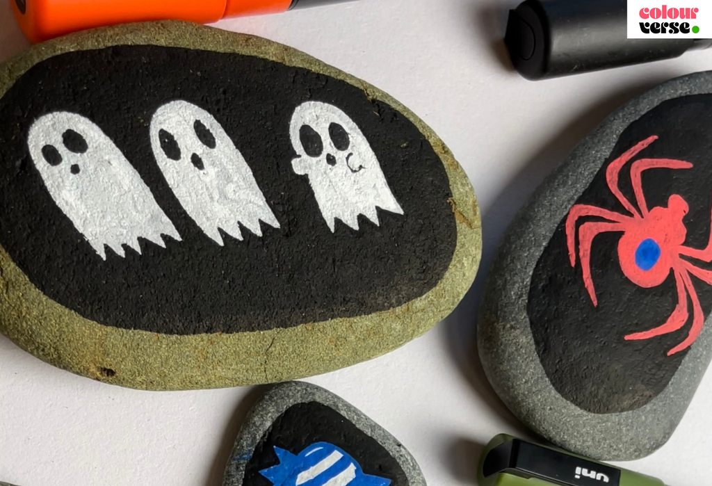 Rock art using POSCA paint pens