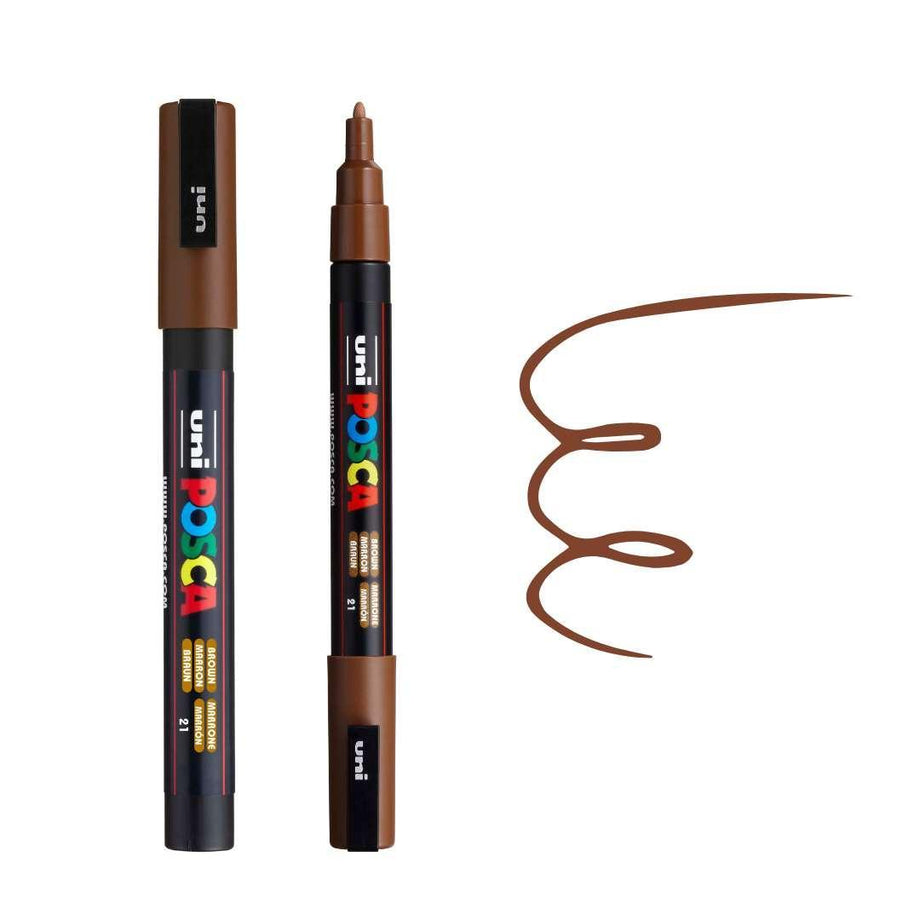 POSCA, PC3M Paint Pen, Brown, Colourverse, Australia