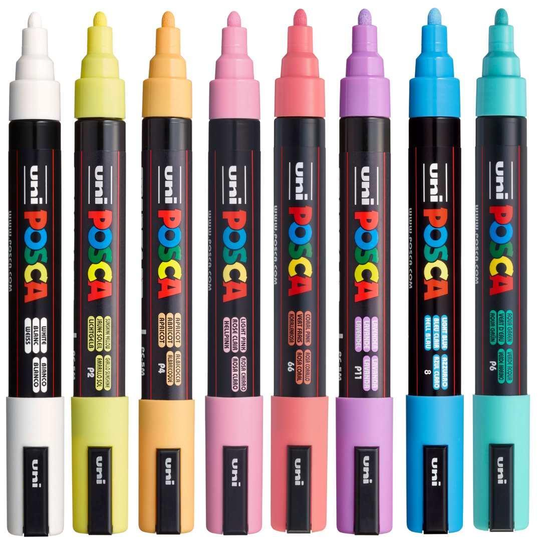 Posca Paint Pens Pastel Set 8 Pens 