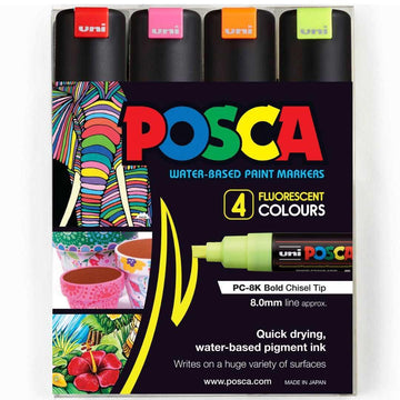 POSCA PC8K, FLUORESCENT RANGE, Australia, New Zealand