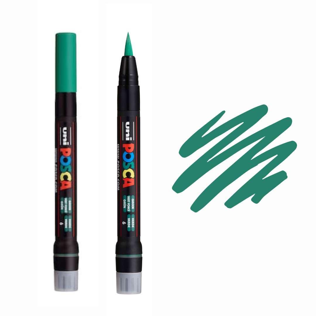 Posca PCF-350 Brush Tip Paint Marker, Green